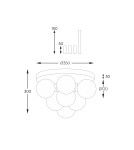 Ceiling lamps spheres - Zuma Line Ali Ceiling Lamp 5646 black - product 2