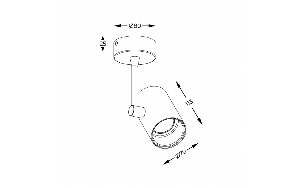 Zuma Line Tori Spot 20014-BK-N czarny