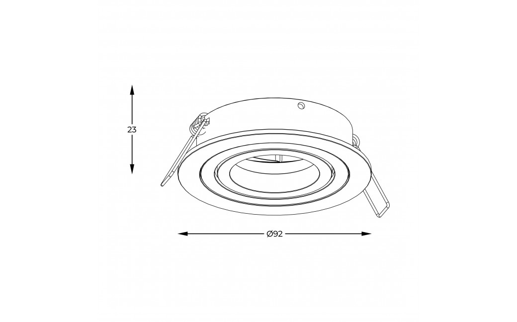 Zuma Line Rondoo Spot ARGU10-039-N czarny