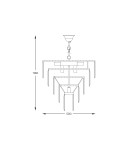 Glamour pendant lamps - Zuma Line Amedeo Gold Pendant Lamp 17106/6+3+1-GD+CL - product 2