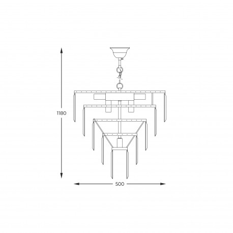 Zuma Line Amedeo Lampa Wisząca Złota 17106/6+3+1-GD+CL