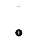 Wooden pendant lamps - Zuma Line Orb Pendant Lamp Black / Wood 7510344 - product 2
