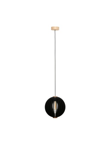 Zuma Line Orb Lampa Wisząca Czarny / Drewno 7510344 - produkt 2
