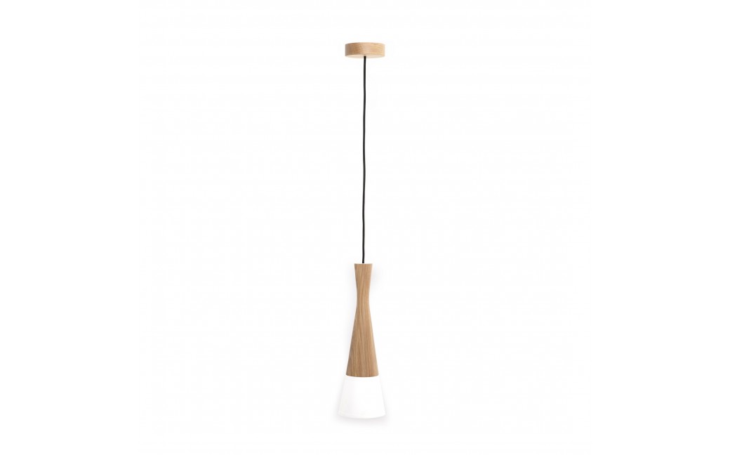 Zuma Line Cone Lampa Wisząca Biały / Drewno 8511103