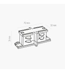 Accessories for 3 phase busbars - Zuma Line Three Circuit Straight Switch (3-phase) Black 8030 - product 2