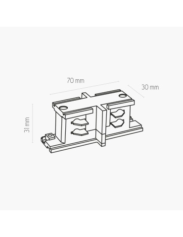Zuma Line Three Circuit Straight Switch (3-phase) Black 8030 - product 2