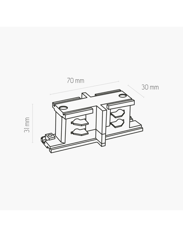 Accessories for 3 phase busbars - Zuma Line Three Circuit Straight Switch (3-phase) Black 8030 - product kolory-swiatla.pl 2