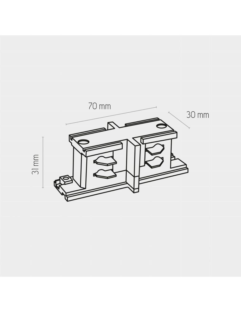 Accessories for 3 phase busbars - Zuma Line Straight Hidden Triple Circuit Switch (3-phase) White 8020 - product kolory-swiatla.pl 2