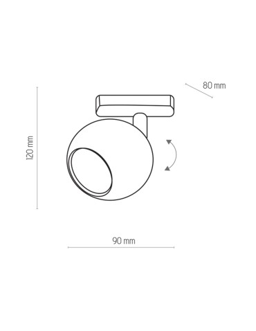 Zuma Line Spotlight For Single Circuit (1-phase) Busbar Black 1080 - product 2