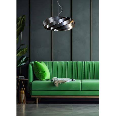 Zuma Line Lampa wisząca VENTO 60 cm antracyt