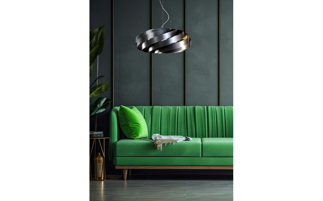 Zuma Line Lampa wisząca VENTO 60 cm antracyt