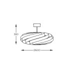 Modern ceiling lamps - Zuma Line VENTO 60 cm black/black ceiling lamp - product 2