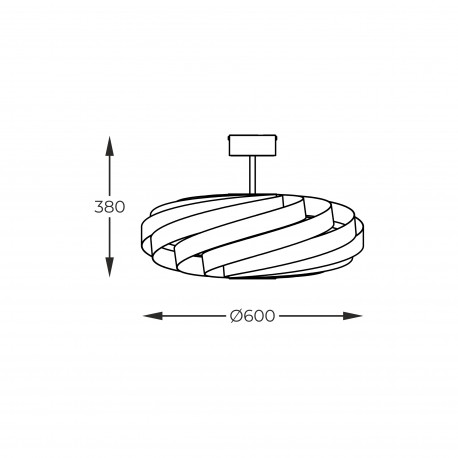 Zuma Line Lampa sufitowa VENTO 60 cm antracyt