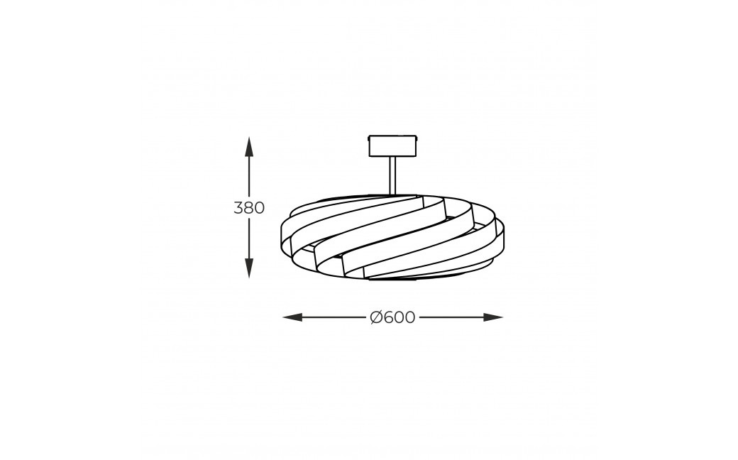 Zuma Line Lampa sufitowa VENTO 60 cm antracyt