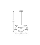 Modern pendant lamps - Zuma Line TORNADO 50 cm white/white 1117 pendant lamp - product 5