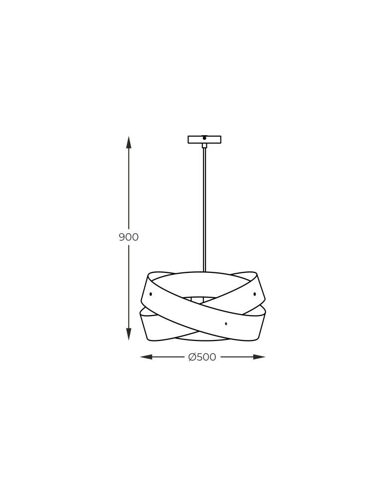 Modern pendant lamps - Zuma Line TORNADO 50 cm white/white 1117 pendant lamp - product kolory-swiatla.pl 5