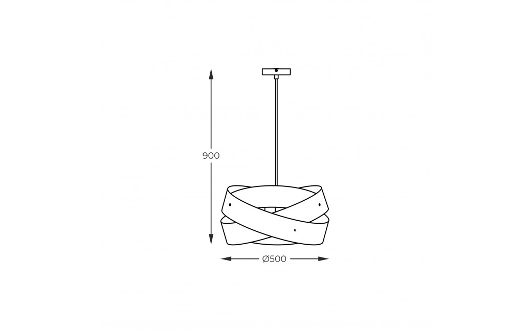 Zuma Line Lampa wisząca TORNADO 50 cm biała/white 1117