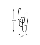 Gold wall lamps - Zuma Line Wall lamp MAGNUM 2 gold/gold - product 2