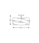 White ceiling lamps - Zuma Line TORNADO 50 cm white/white ceiling lamp - product 4