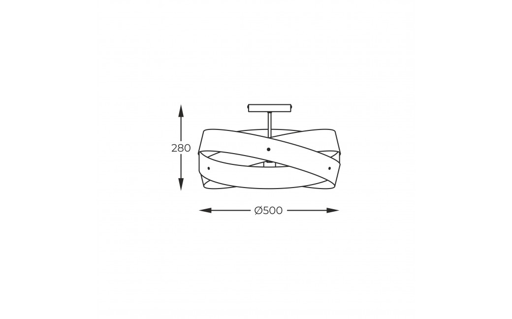 Zuma Line Lampa sufitowa TORNADO 50 cm biała/white