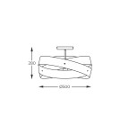 Black ceiling lamps - Zuma Line TORNADO 50 cm black/black ceiling lamp - product 4