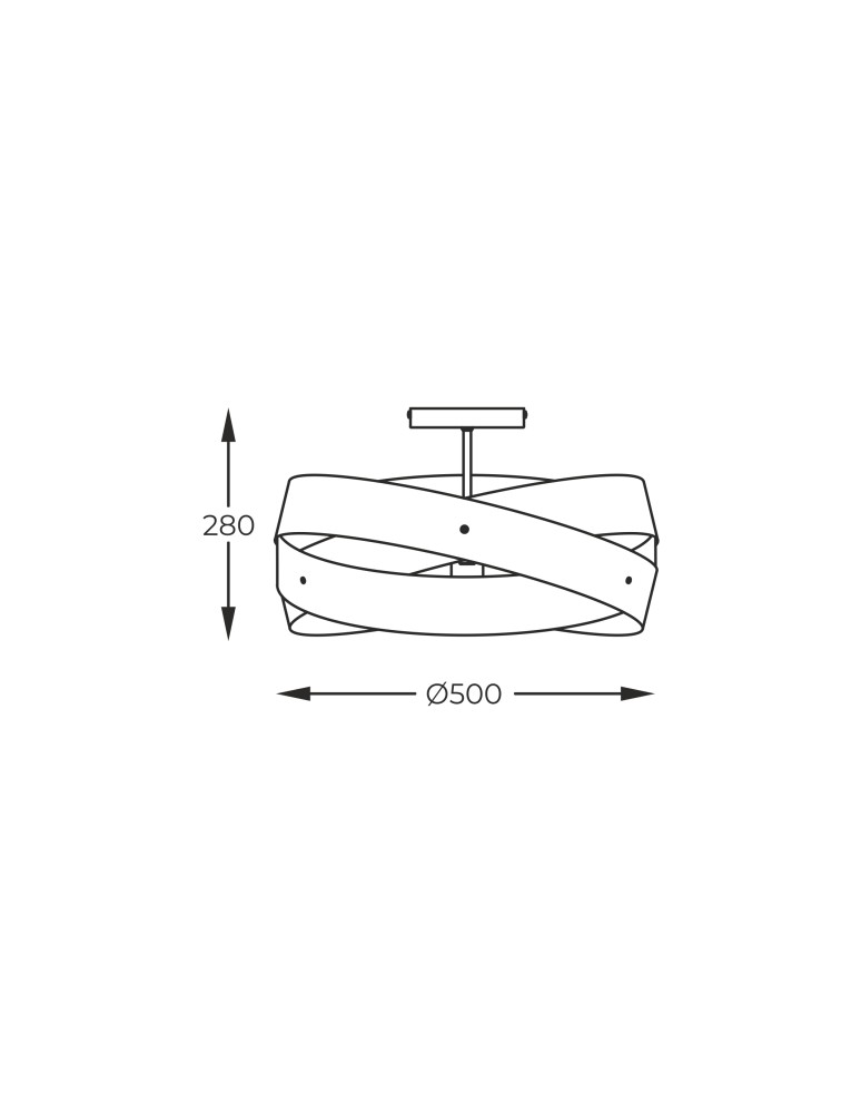 Black ceiling lamps - Zuma Line TORNADO 50 cm black/black ceiling lamp - product kolory-swiatla.pl 4