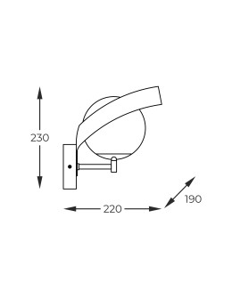 Zuma Line Kinkiet NELA czarno-złota /black-gold - produkt 2