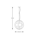 Pendant lamps spheres - Zuma Line NELA 40 cm black-gold /black-gold pendant lamp - product 2