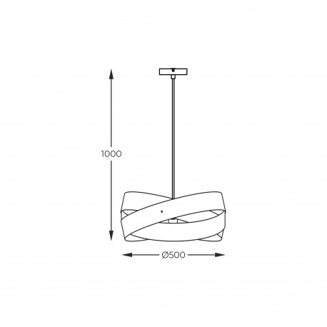 Zuma Line Lampa wisząca TORNADO II 50 cm biała/white 1141