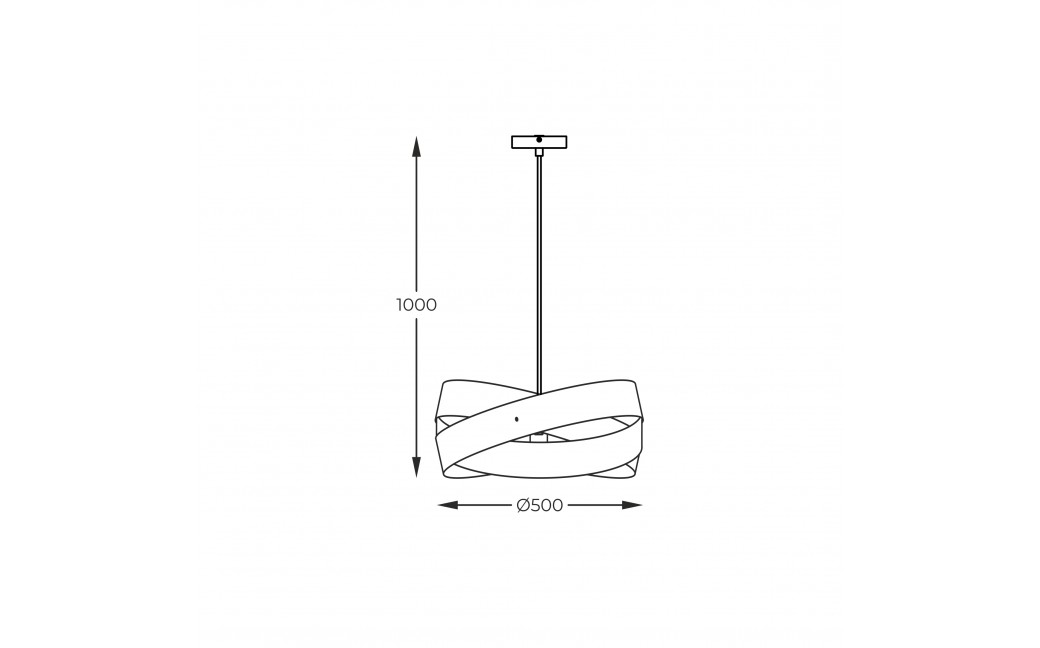 Zuma Line Lampa wisząca TORNADO II 50 cm biała/white 1141