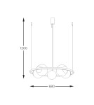 Pendant lamps spheres - Zuma Line Orbit 5 Pendant Lamp 5Xe27 Spheres Black 5011 - product 2