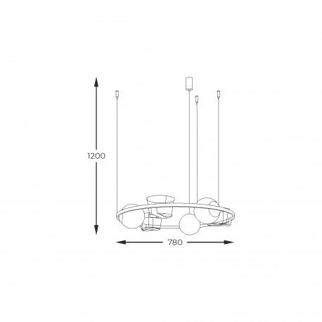 Zuma Line Plant 3 Lampa Wisząca Na Doniczki Kwiaty 3Xe27 Kule Czarny 5005