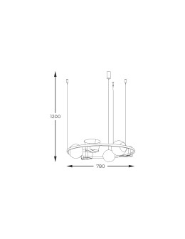Zuma Line Plant 3 Lampa Wisząca Na Doniczki Kwiaty 3Xe27 Kule Czarny 5005 - produkt 2