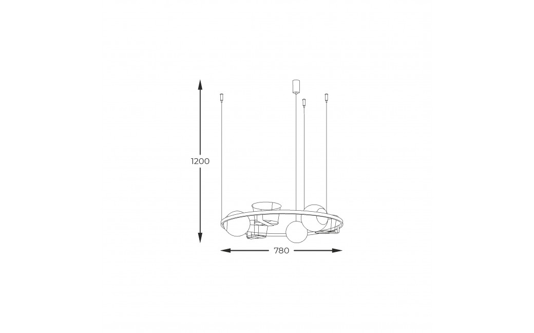 Zuma Line Plant 3 Lampa Wisząca Na Doniczki Kwiaty 3Xe27 Kule Czarny 5005