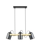 Pendant lamps - Zuma Line Fati Pendant Lamp Matte Black / Gold A8163-3A. - product 2
