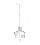 Single pendant lamps - Zuma Line Dolia Pendant Lamp Matte Black A8079-Bk - product 2