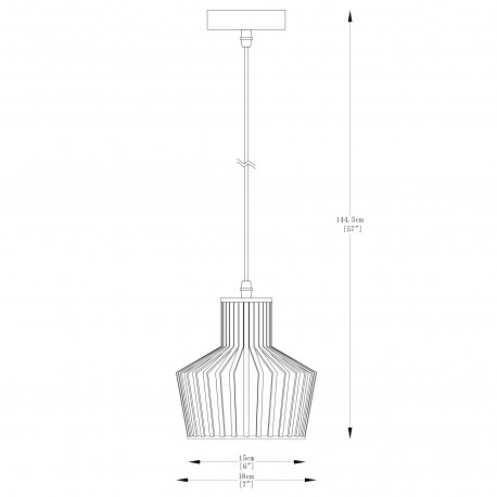 Zuma Line Dolia Lampa Wisząca Czarny Matowy A8079-Bk