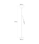 Black floor lamps - Zuma Line Sarda Floor Lamp Matte Black / Gold A4036 - product 2