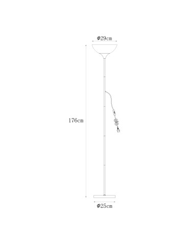 Zuma Line Sarda Lampa Podłogowa Czarny Matowy / Złoty A4036 - produkt 2