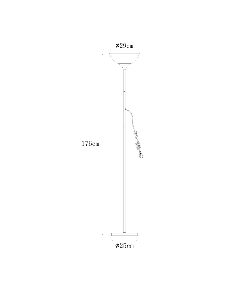 Black floor lamps - Zuma Line Sarda Floor Lamp Matte Black / Gold A4036 - product kolory-swiatla.pl 2