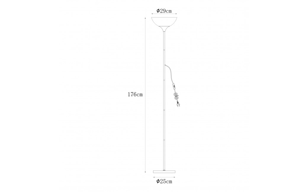 Zuma Line Sarda Lampa Podłogowa Czarny Matowy / Złoty A4036