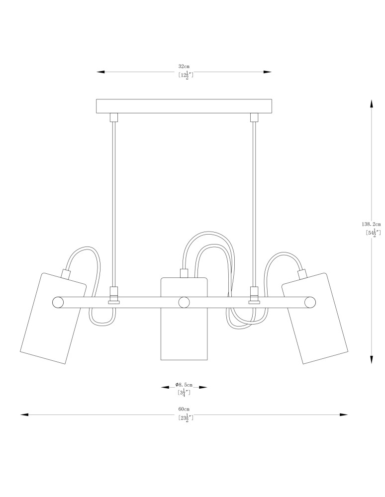 Lampy wiszące - Zuma Line Resi Lampa Wisząca Czarny Matowy / Złoty A8162-3A - produkt kolory-swiatla.pl 2
