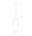 Lampy wiszące - Zuma Line Resi Lampa Wisząca Czarny Matowy / Złoty A8165-1 - produkt 2