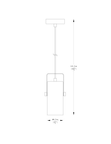 Zuma Line Resi Pendant Lamp Matte Black / Gold A8165-1 - product 2