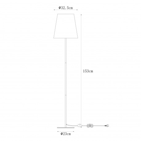 Zuma Line Riva Lampa Podłogowa Czarny A4003