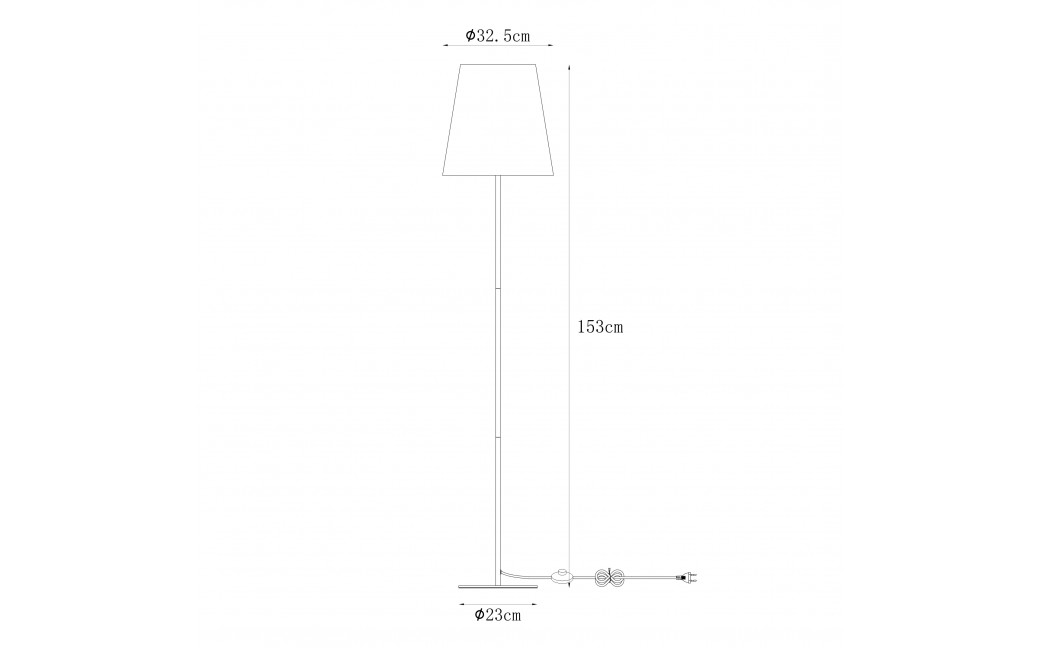 Zuma Line Riva Lampa Podłogowa Czarny A4003