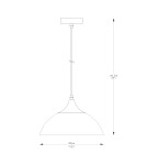 Lampy wiszące - Zuma Line Sarda Lampa Wisząca Czarny Matowy / Złoty A8134 - produkt 2