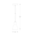 Single pendant lamps - Zuma Line Mora Pendant Lamp Black Matte / White A8102-1 - product 2
