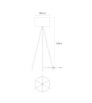 Tripod floor lamps - Zuma Line Cara Floor Lamp Black A4001-Bk - product 2