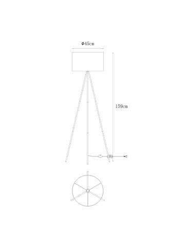 Zuma Line Cara Lampa Podłogowa Czarny A4001-Bk - produkt 2